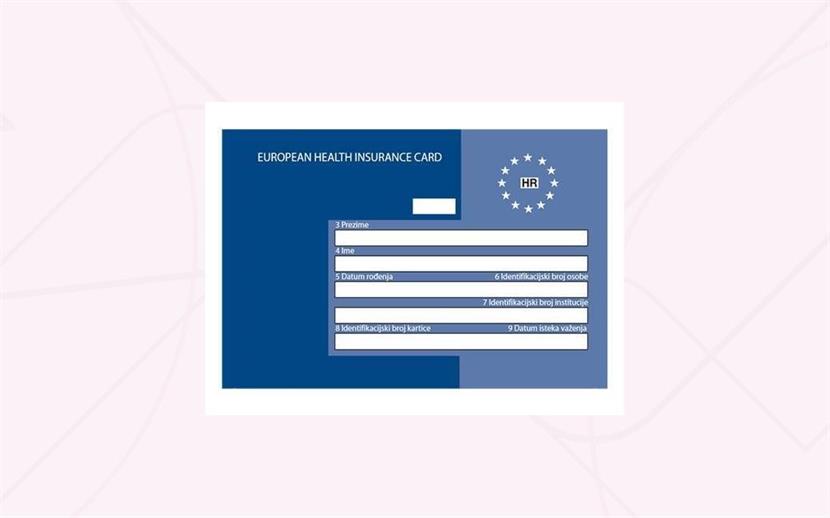Slika: EUROPSKA KARTICA ZDRAVSTVENOG OSIGURANJA